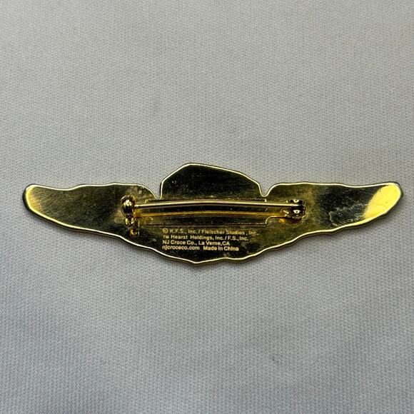 Betty Boop Lapel Pin Aviation Wings Flight 3”, Good Condition - Picture 2 of 3